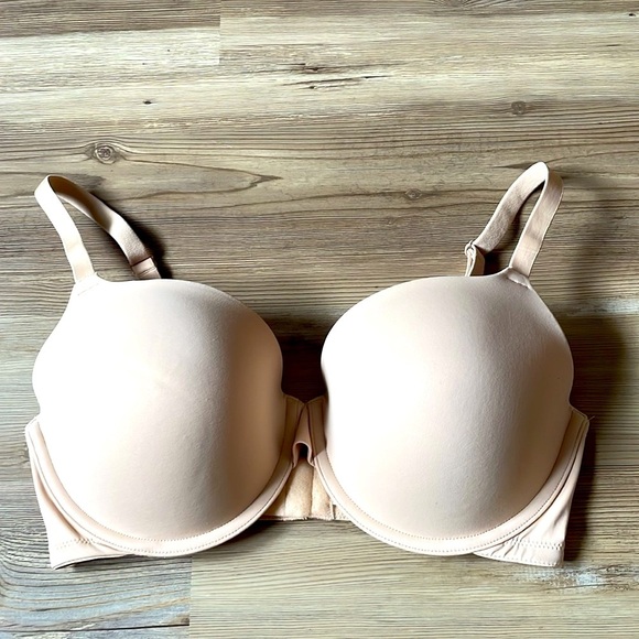 PINK Victoria’s Secret Wear Everywhere Lightly Lined T-Shirt Bra Nude Size 34DD - Picture 3 of 10